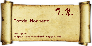 Torda Norbert névjegykártya