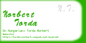 norbert torda business card